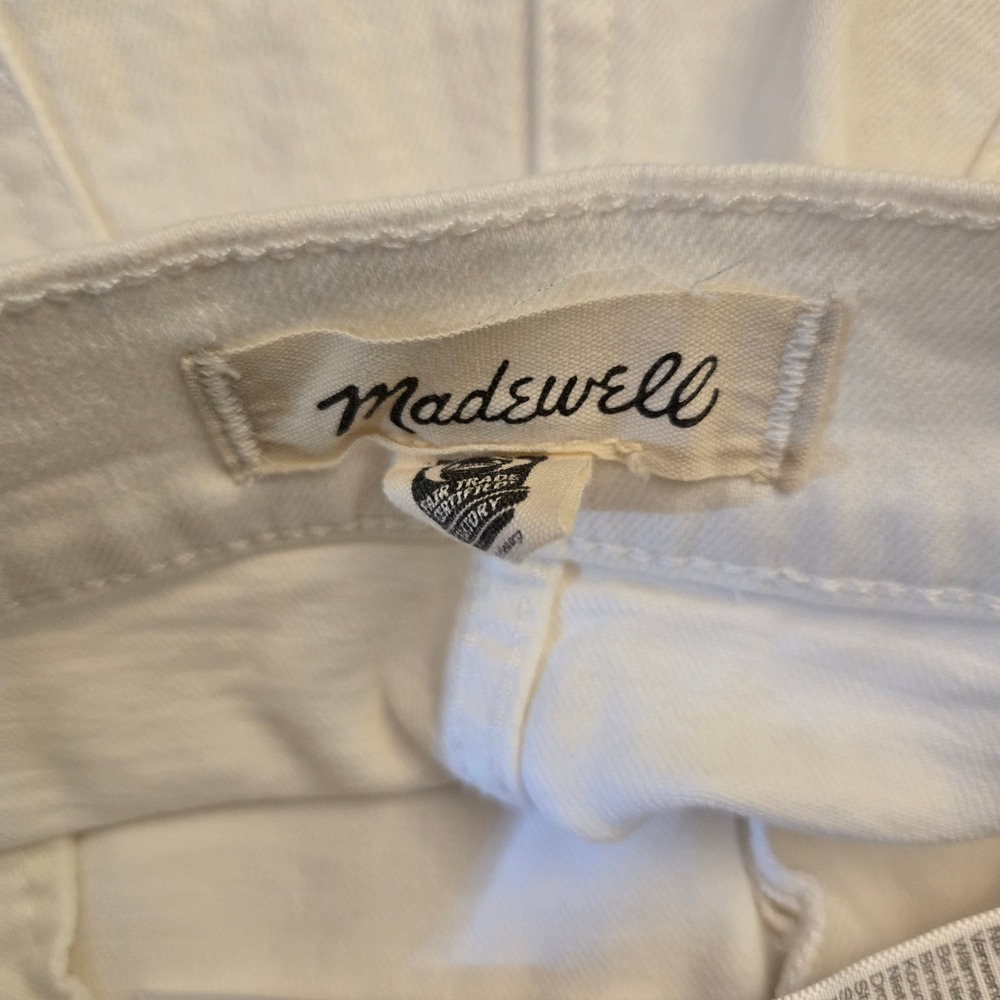 Madewell The Emmett Wide-Leg Crop Jean Welt Pocket Edition Tile White 32 Coastal - Picture 8 of 11